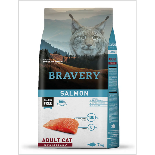 Bravery Salmón Adulto Esterilizado Gato 7kg
