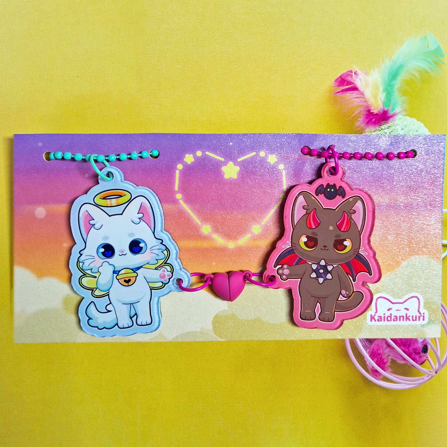 Llavero Ángel y Demonio