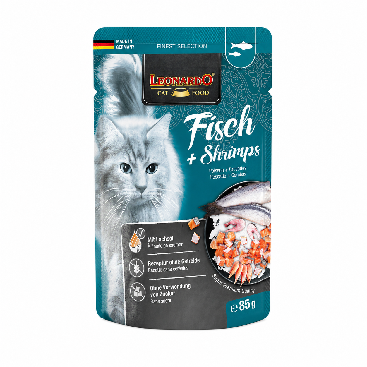 Sachet Leonardo Pescado y Camaron 85 GR