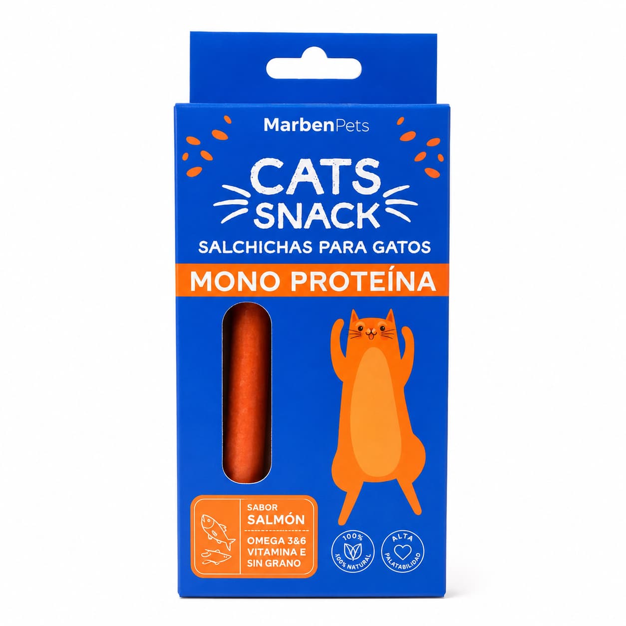 Snack Salchicha Monoproteica Sabor Salmón 150gr