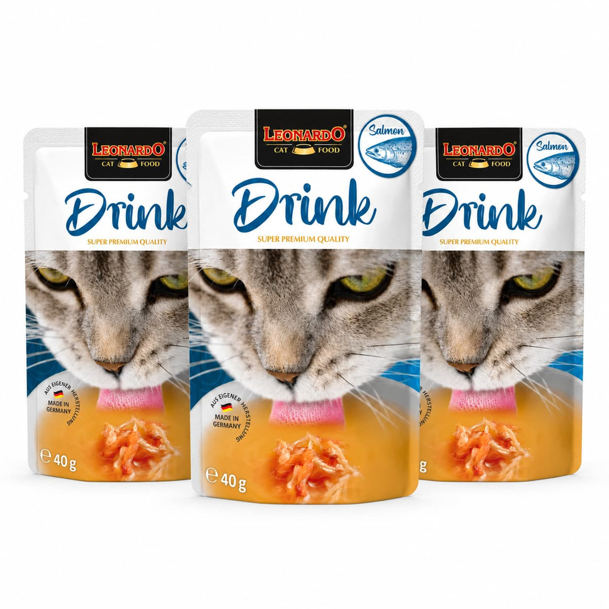 Tripack Leonardo Drink Salmón 3 × 40 g