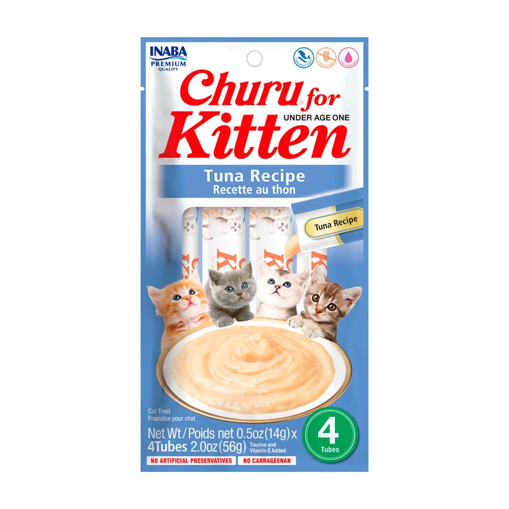 Inaba Churu Kitten sabor atún snack cremoso para gatitos menores de 1 año