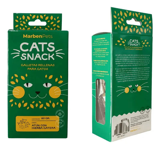 Cats Snack Galleta Rellena Atún Hierba Gatera 80 GR