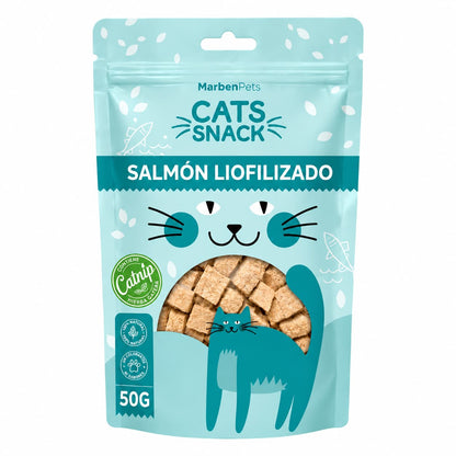 Salmón y pollo liofilizado con catnip para gatos Cats Snack 50 g
