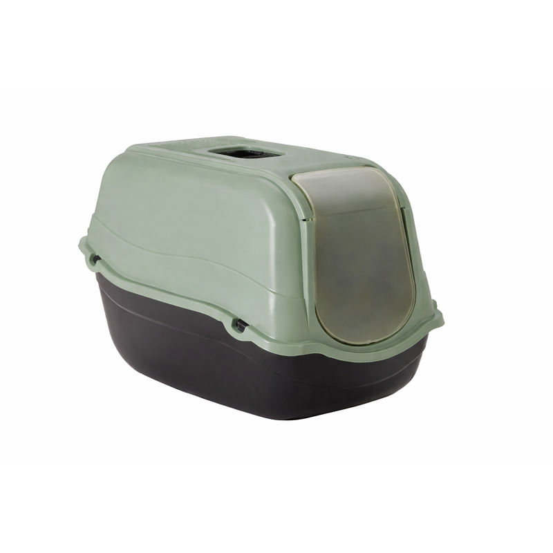 Baño gato Romeo Eco salvia arenero cerrado con filtro de carbono activo
