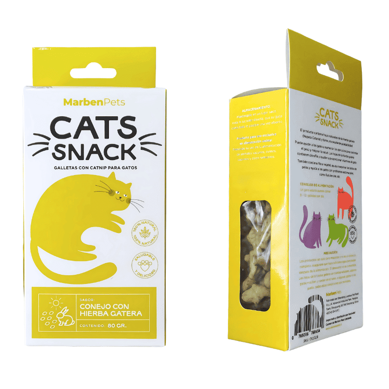 Galleta rellena para gatos Cats Snack conejo hierba gatera 80 g
