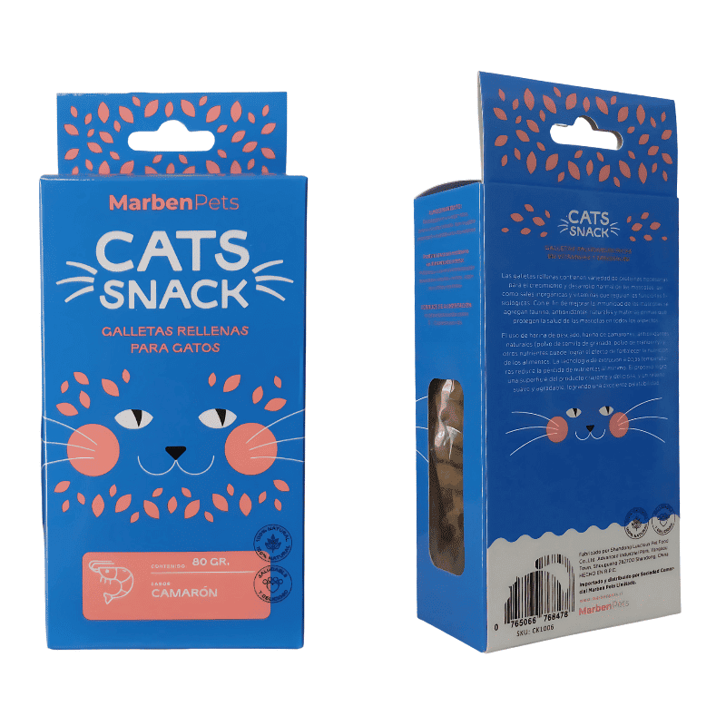 Galleta rellena para gatos Cats Snack camarón 80 g
