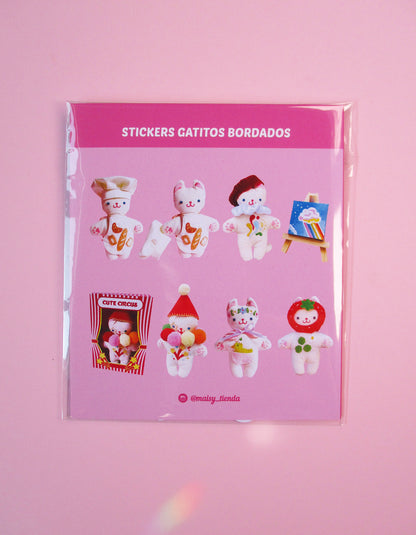 Set Gatitos Bordados