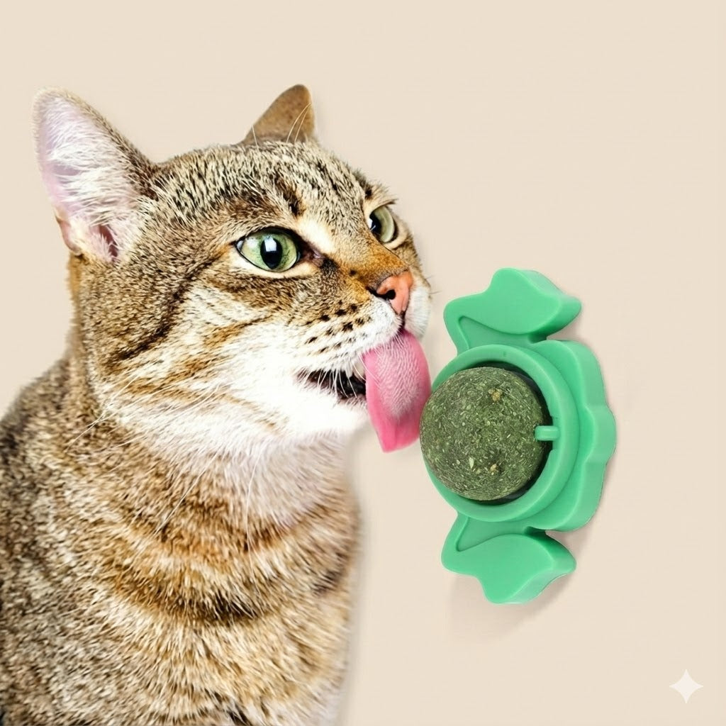 Bola de Hierba Gatera Giratoria – Catnip 100% Natural (1 Unidad)